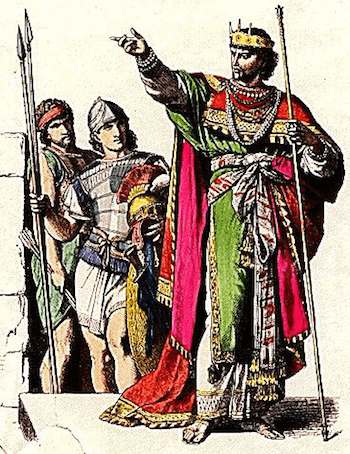 Israel - Jewish King and Soldiers Drawing